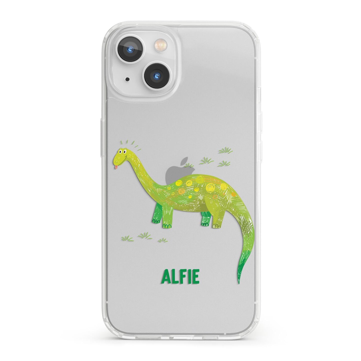 Custom Dinosaur iPhone 13 Clear Bumper Case