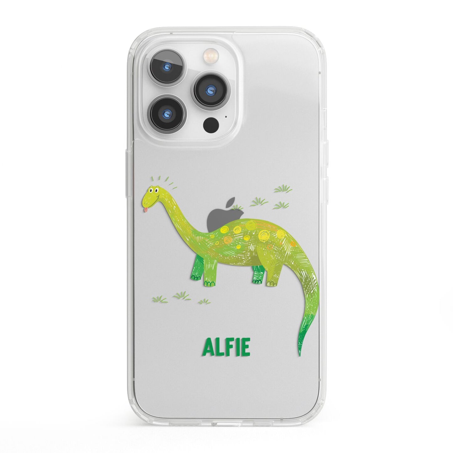 Custom Dinosaur iPhone 13 Pro Clear Bumper Case