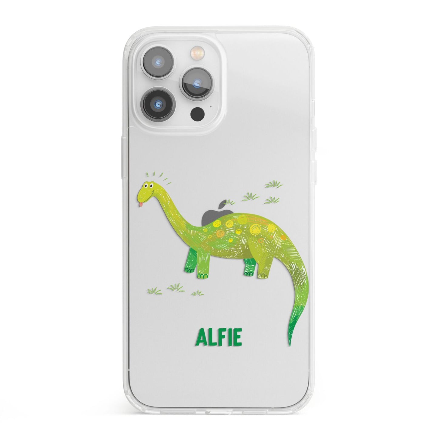 Custom Dinosaur iPhone 13 Pro Max Clear Bumper Case