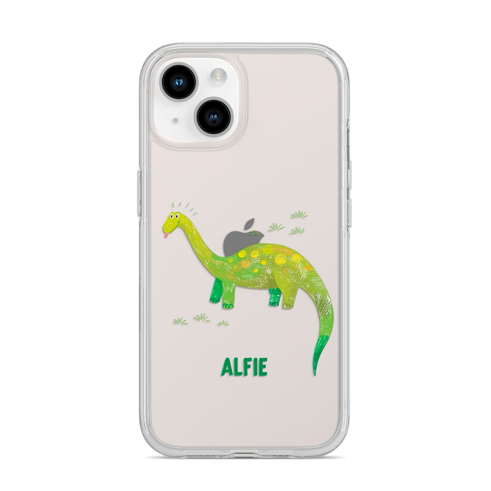 Custom Dinosaur iPhone 14 Clear Tough Case Starlight