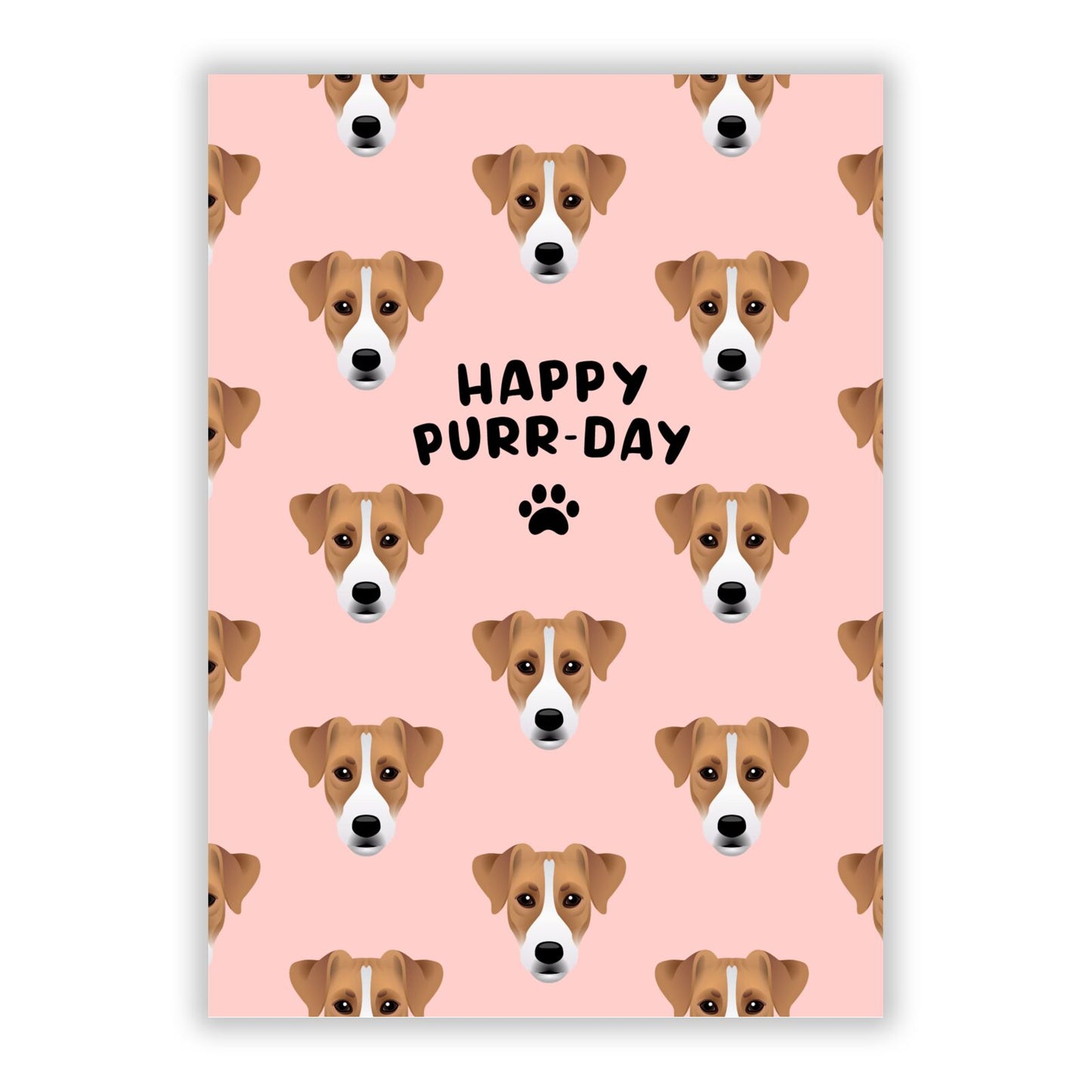 Custom Dog A5 Flat Greetings Card