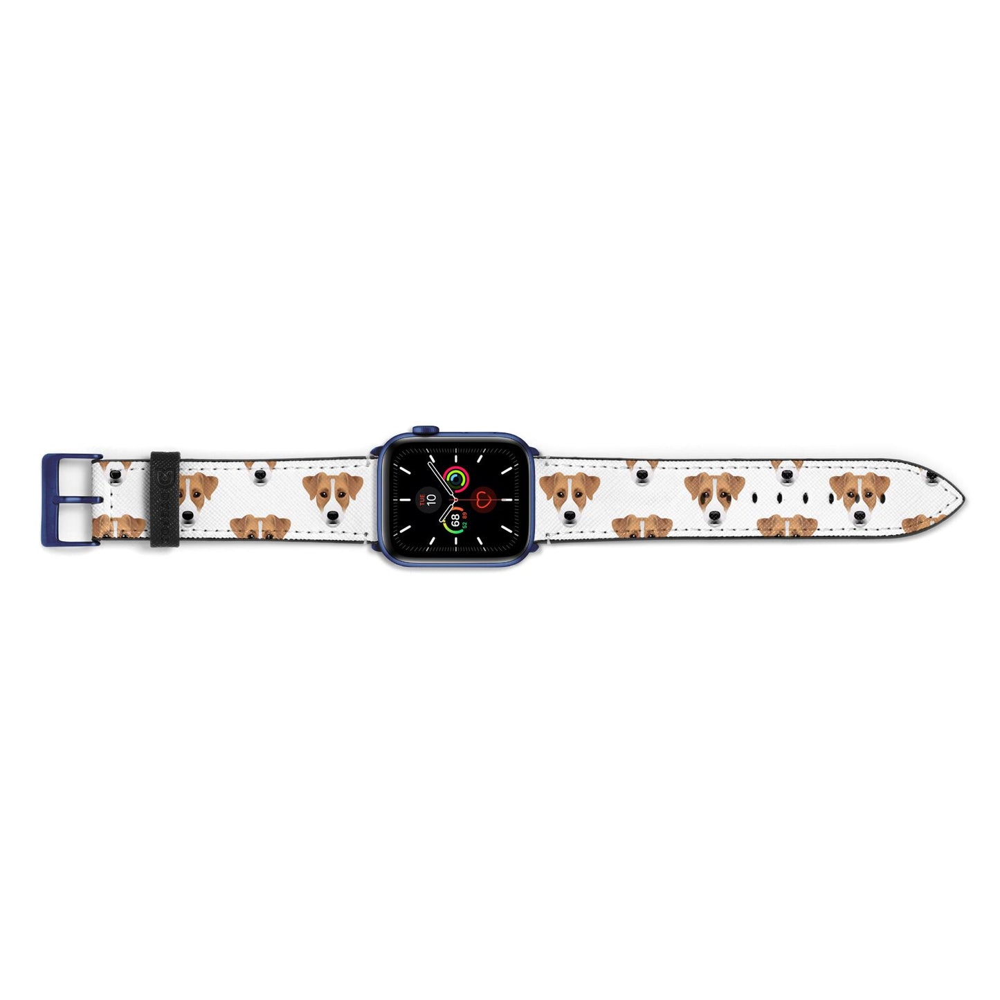 Custom Dog Apple Watch Strap Landscape Image Blue Hardware