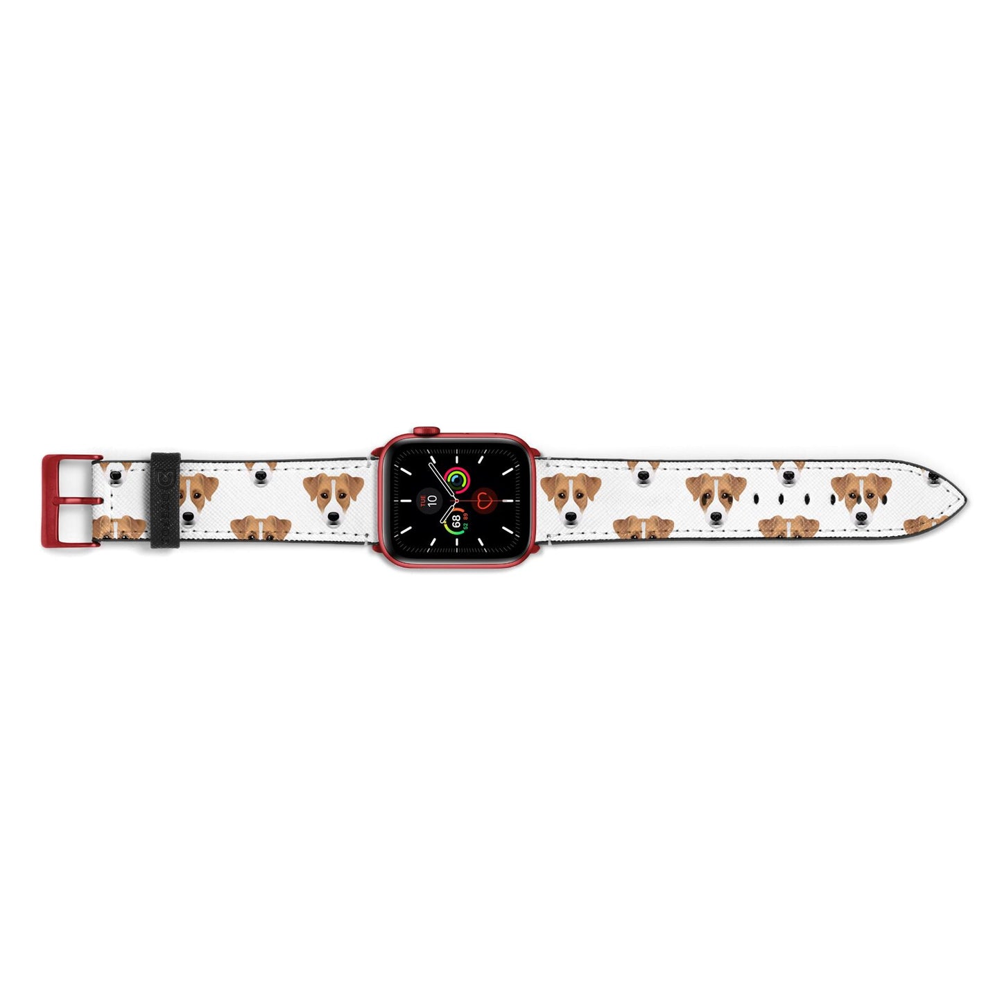 Custom Dog Apple Watch Strap Landscape Image Red Hardware