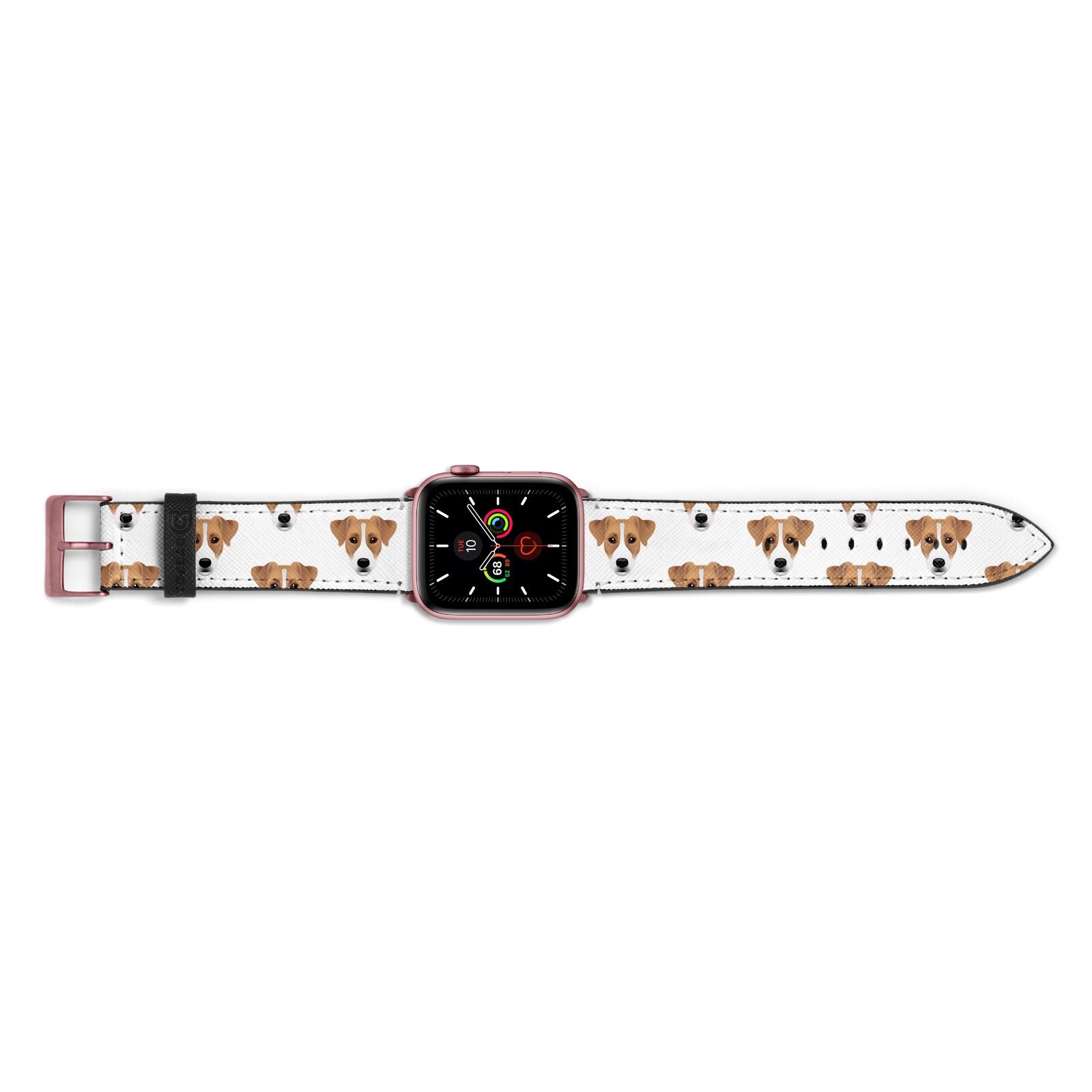 Custom Dog Apple Watch Strap Landscape Image Rose Gold Hardware