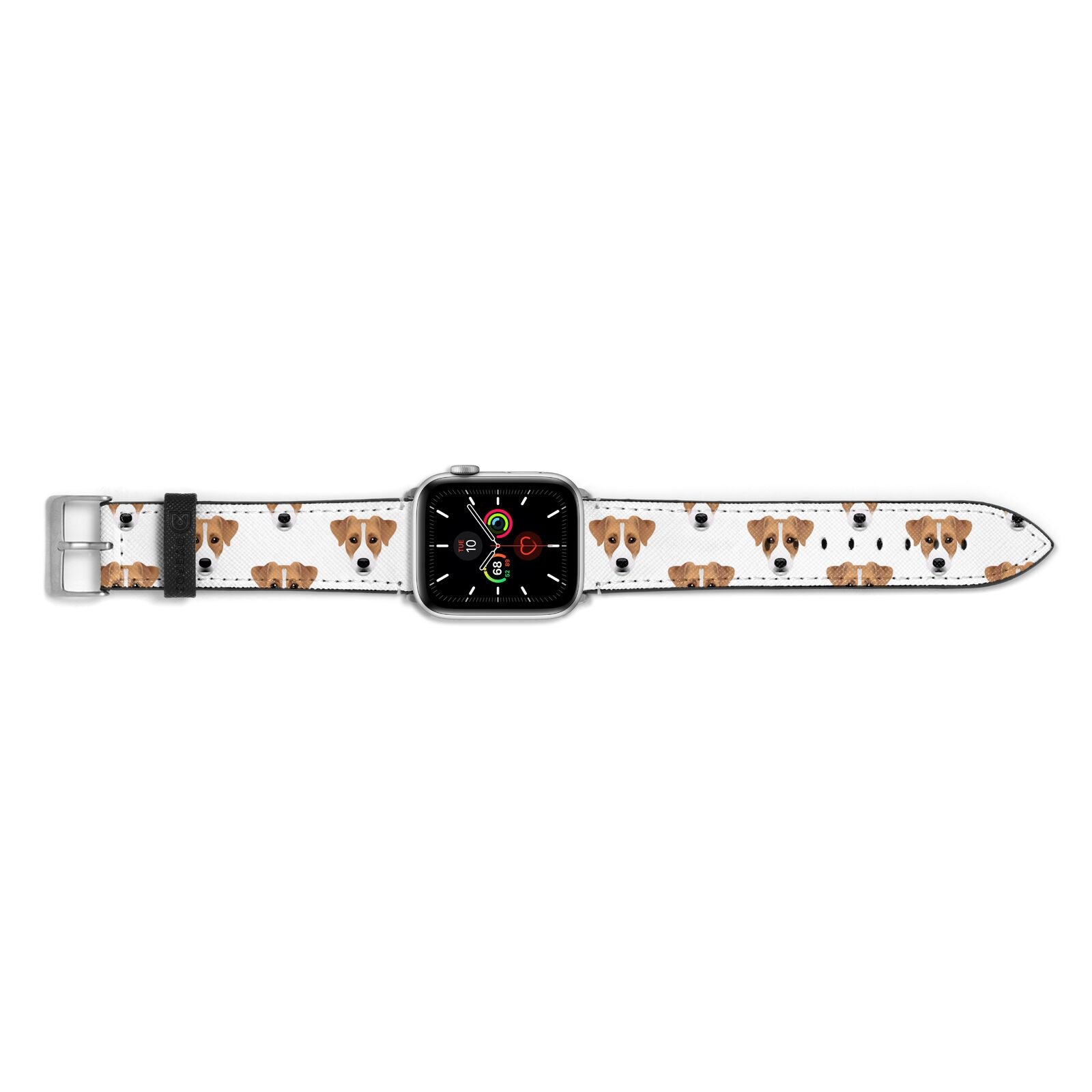 Custom Dog Apple Watch Strap Landscape Image Silver Hardware