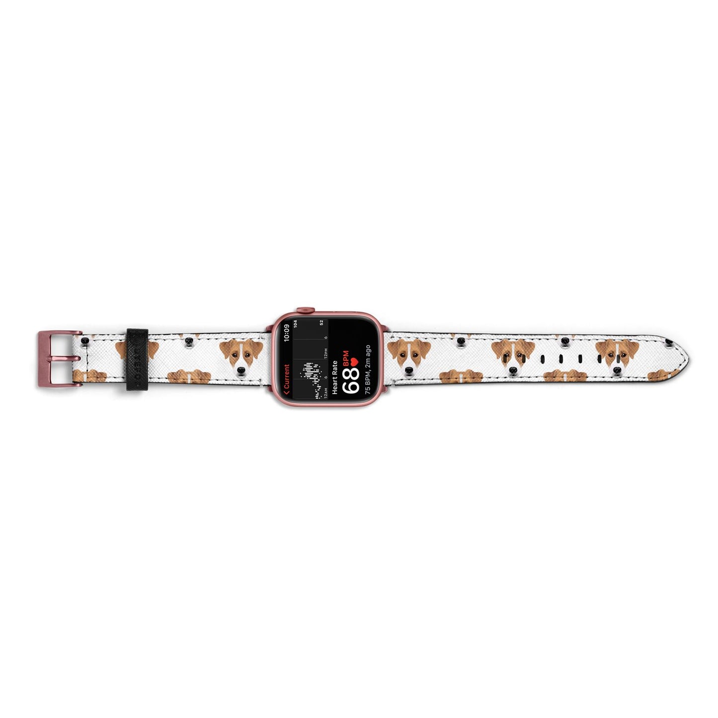 Custom Dog Apple Watch Strap Size 38mm Landscape Image Rose Gold Hardware