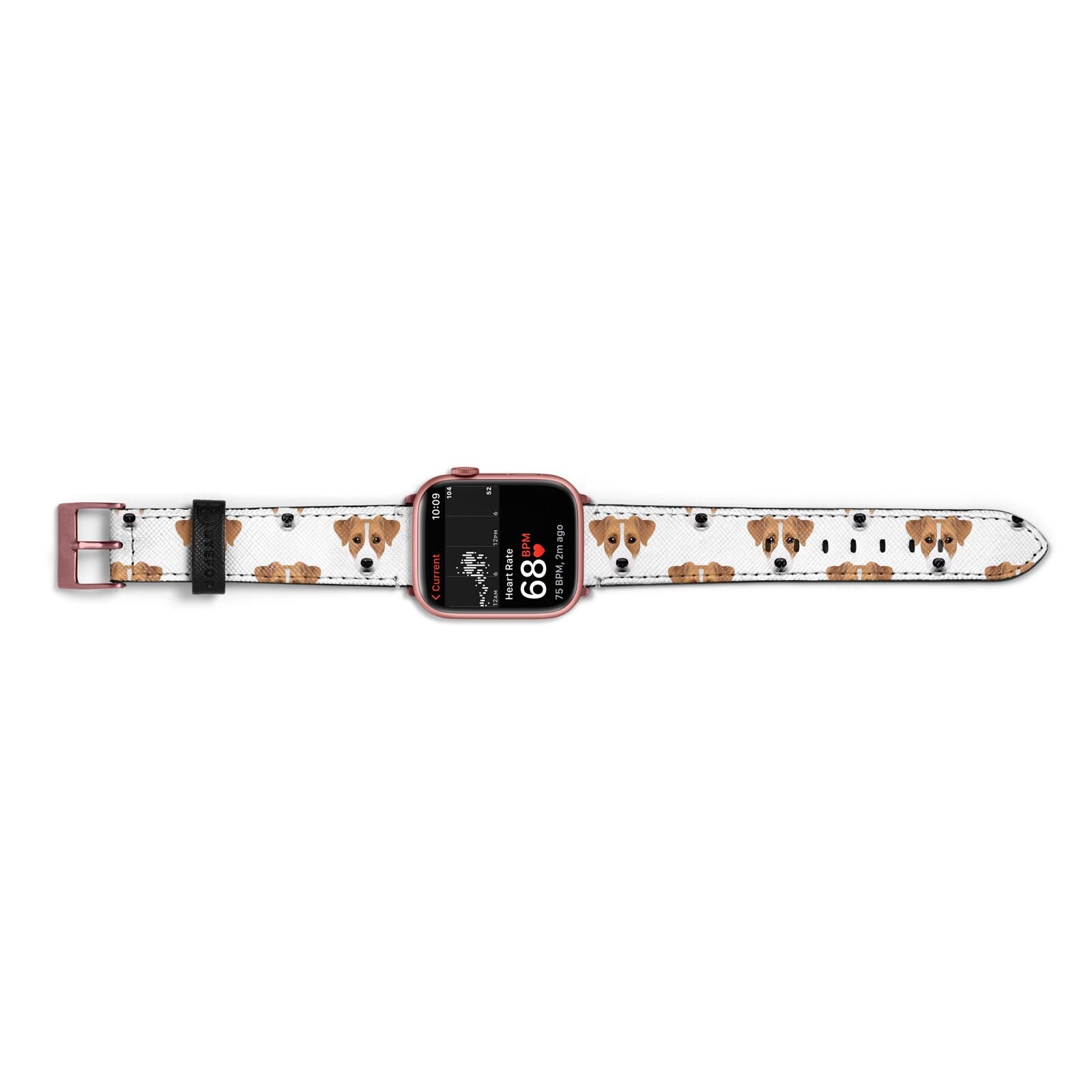 Custom Dog Apple Watch Strap Size 38mm Landscape Image Rose Gold Hardware