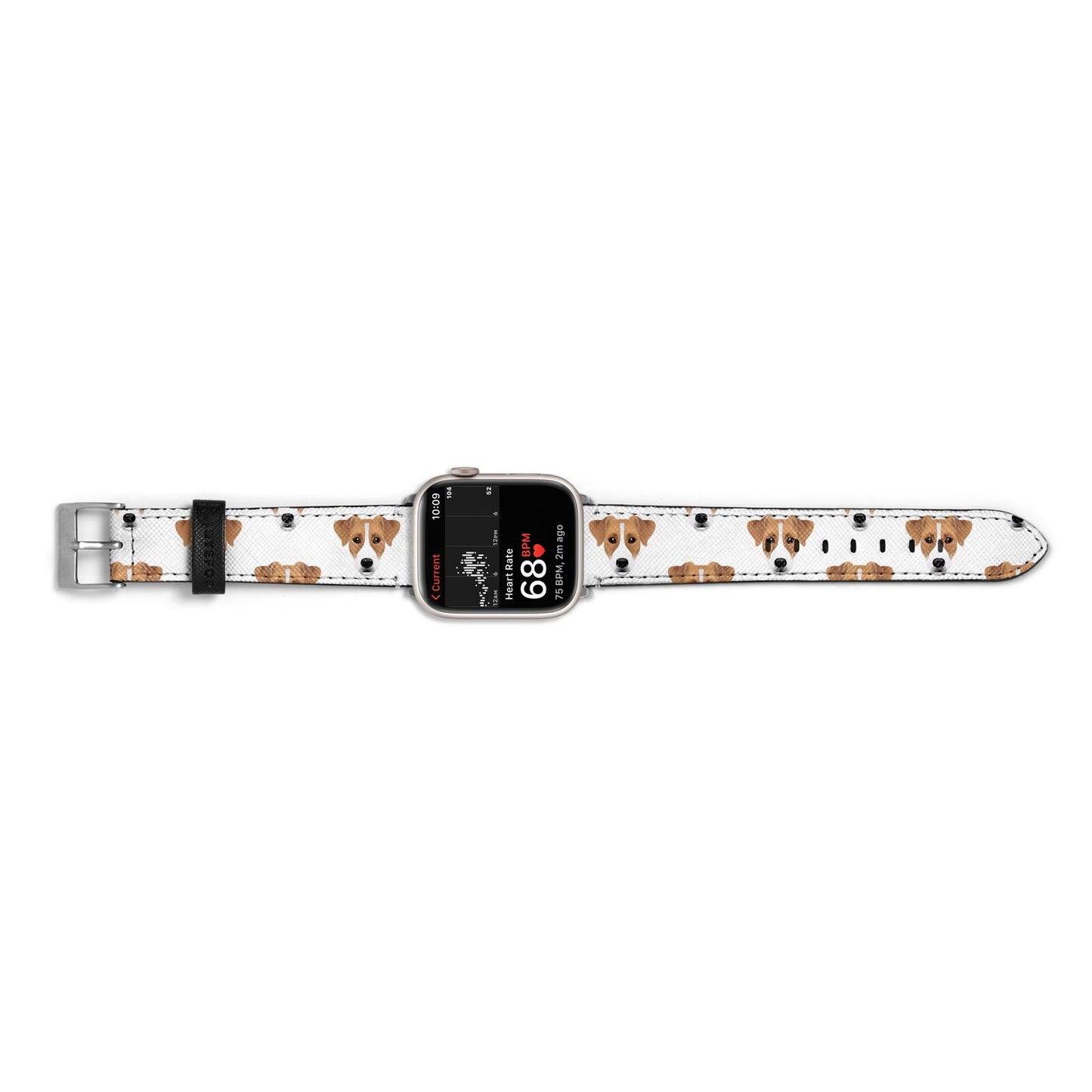 Custom Dog Apple Watch Strap Size 38mm Landscape Image Silver Hardware