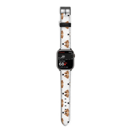 Custom Dog Apple Watch Strap Size 38mm with Space Grey Hardware