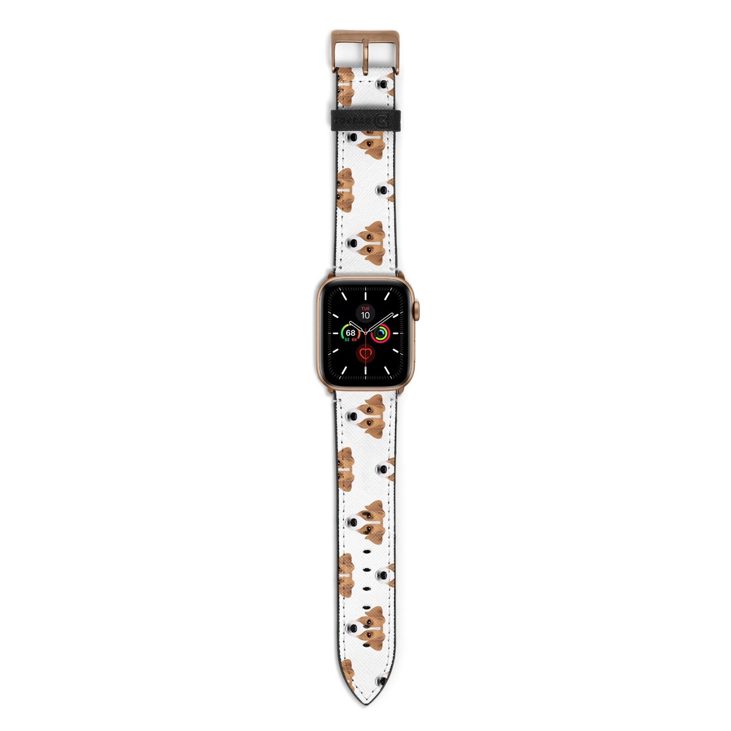 Custom Dog Apple Watch Strap with Gold Hardware