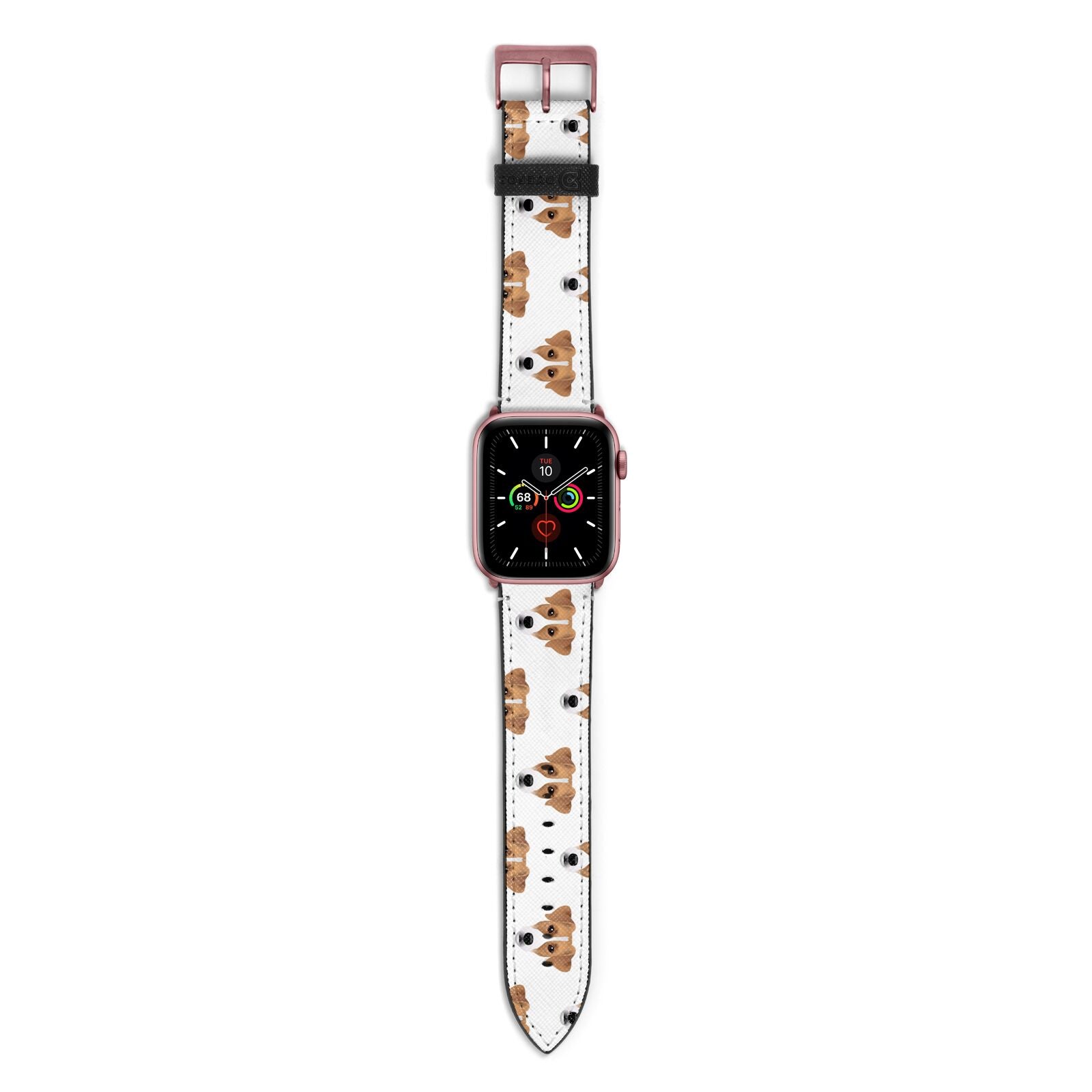 Custom Dog Apple Watch Strap with Rose Gold Hardware