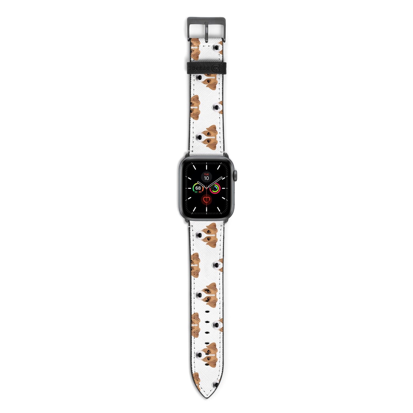 Custom Dog Apple Watch Strap with Space Grey Hardware