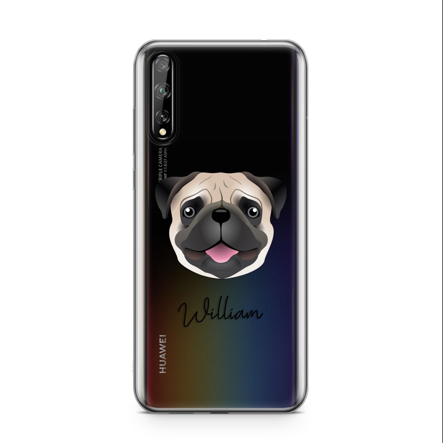 Custom Dog Illustration with Name Huawei Enjoy 10s Phone Case