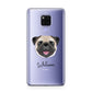 Custom Dog Illustration with Name Huawei Mate 20X Phone Case