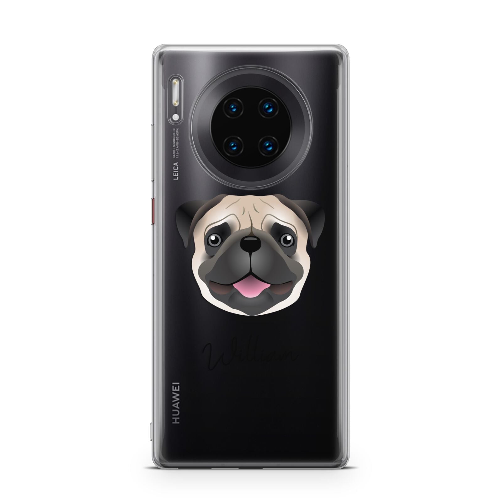Custom Dog Illustration with Name Huawei Mate 30 Pro Phone Case