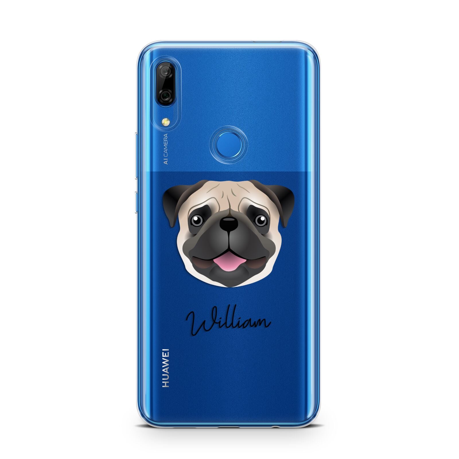 Custom Dog Illustration with Name Huawei P Smart Z