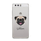 Custom Dog Illustration with Name Huawei P10 Phone Case