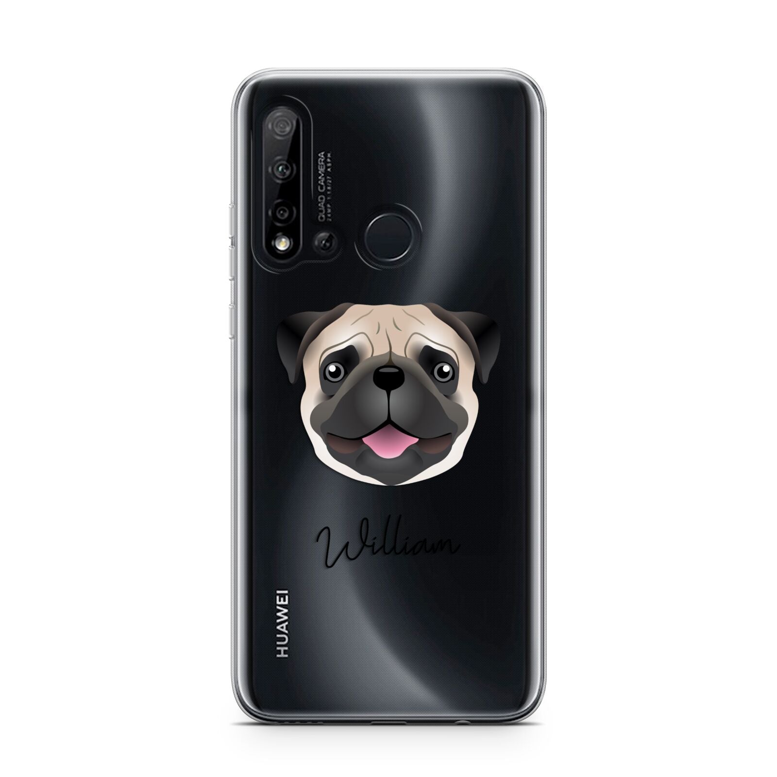 Custom Dog Illustration with Name Huawei P20 Lite 5G Phone Case