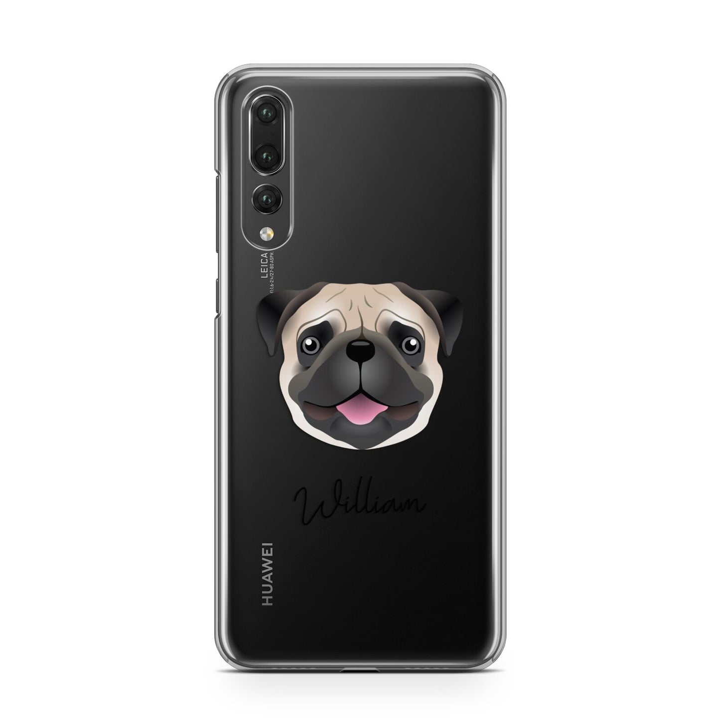 Custom Dog Illustration with Name Huawei P20 Pro Phone Case
