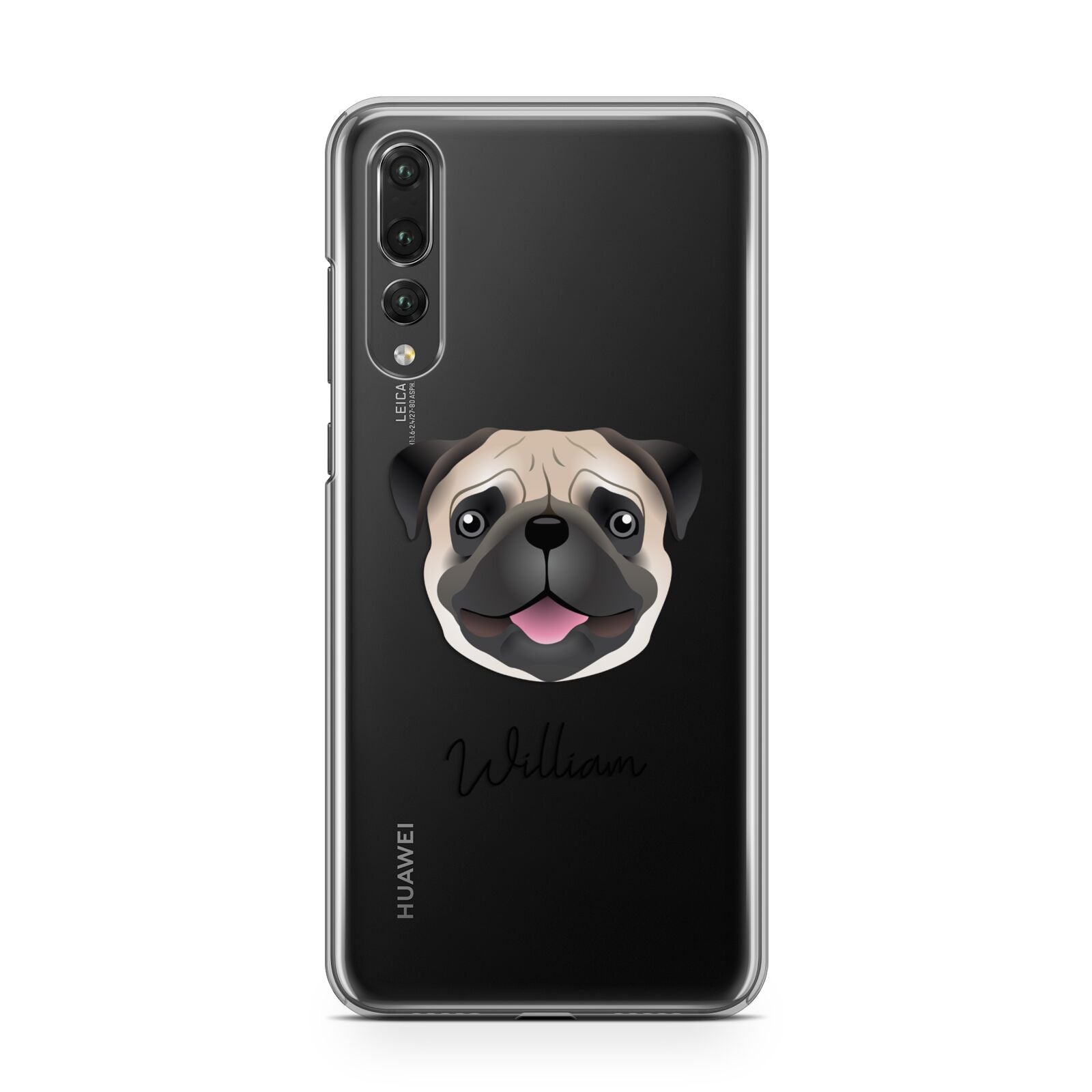 Custom Dog Illustration with Name Huawei P20 Pro Phone Case