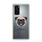 Custom Dog Illustration with Name Huawei P40 Phone Case