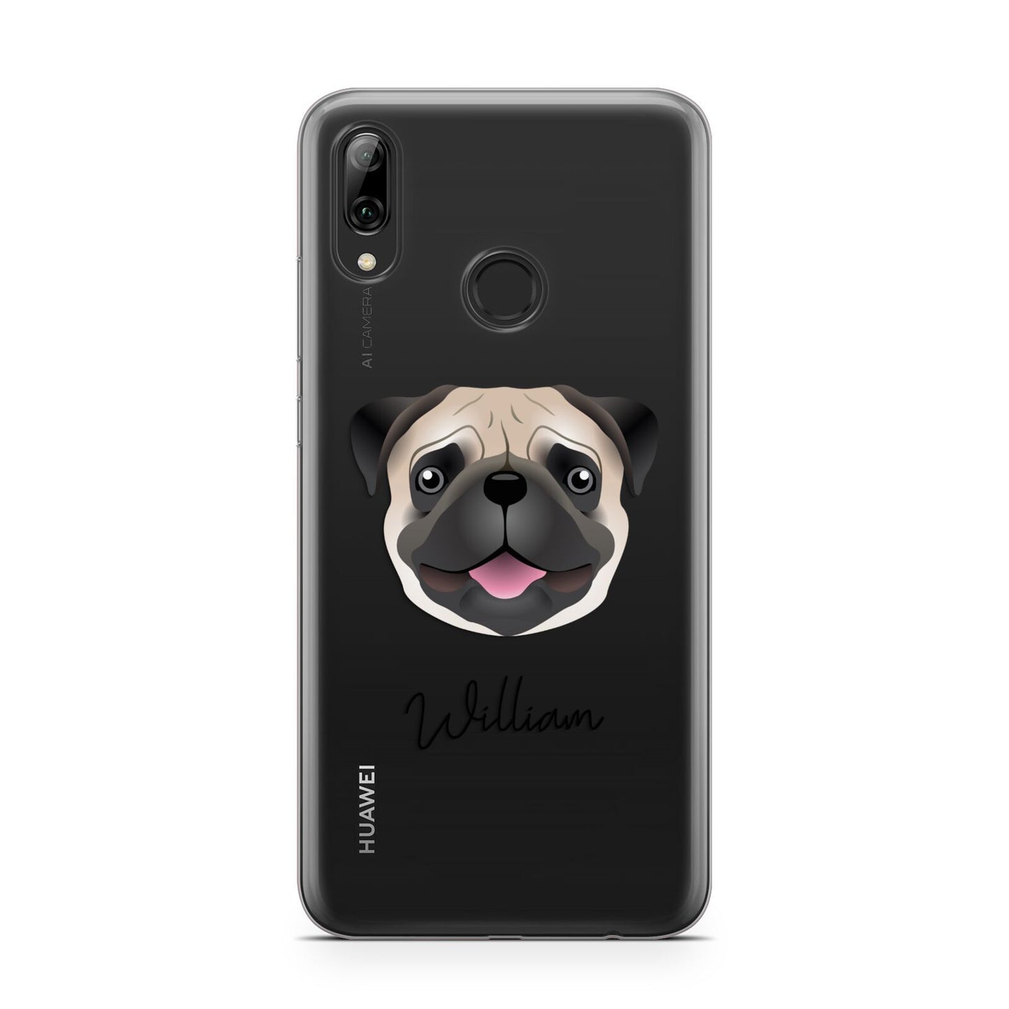 Custom Dog Illustration with Name Huawei Y7 2019