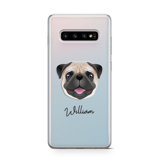 Custom Dog Illustration with Name Protective Samsung Galaxy Case