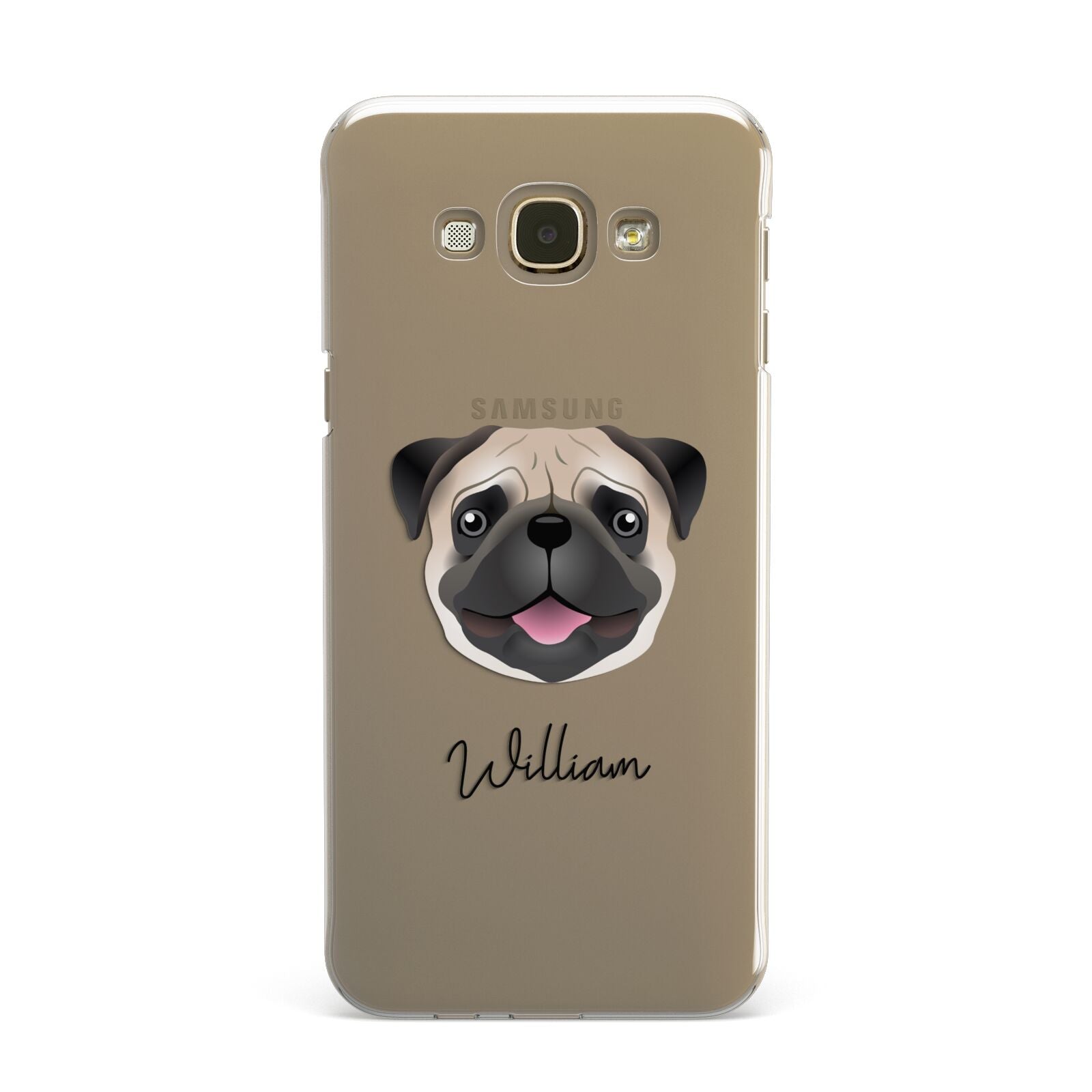 Custom Dog Illustration with Name Samsung Galaxy A8 Case