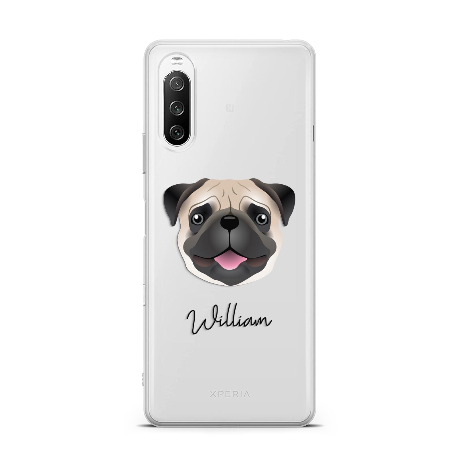 Custom Dog Illustration with Name Sony Xperia 10 III Case