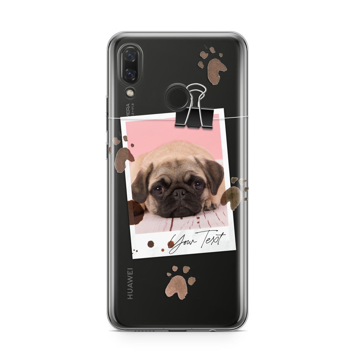 Custom Dog Picture with Name Huawei Nova 3 Phone Case