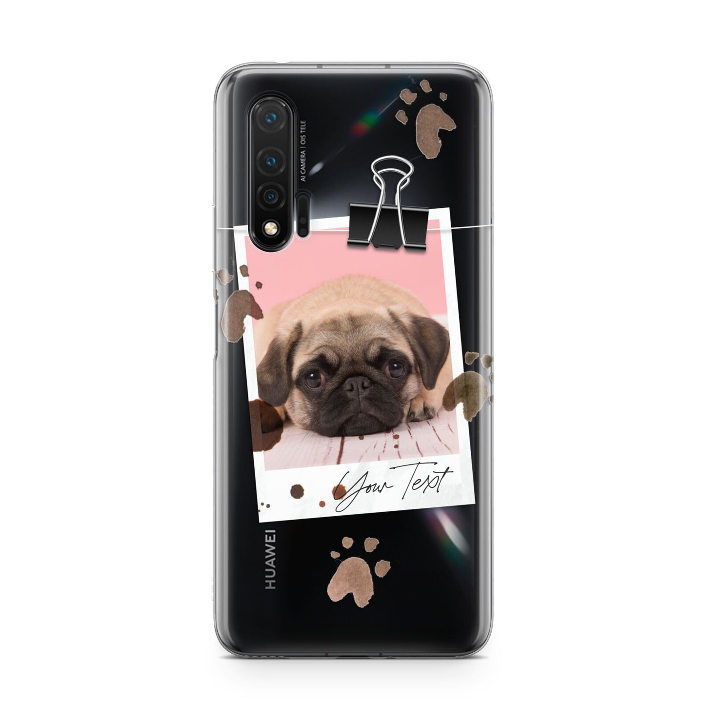 Custom Dog Picture with Name Huawei Nova 6 Phone Case