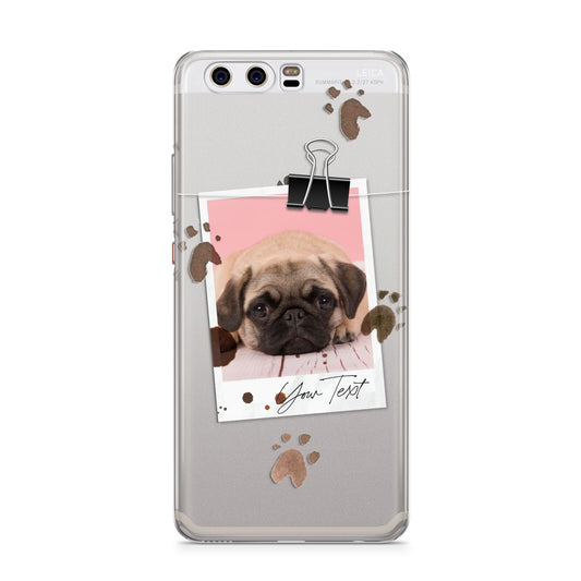 Custom Dog Picture with Name Huawei P10 Phone Case