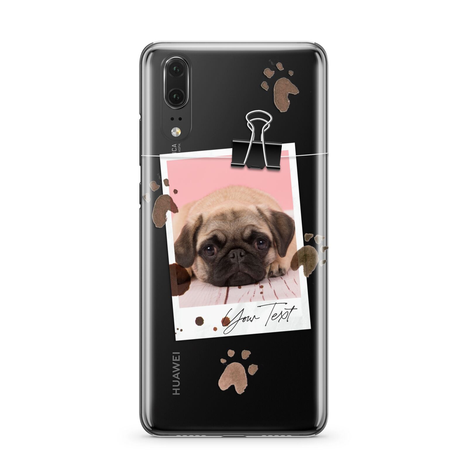 Custom Dog Picture with Name Huawei P20 Phone Case