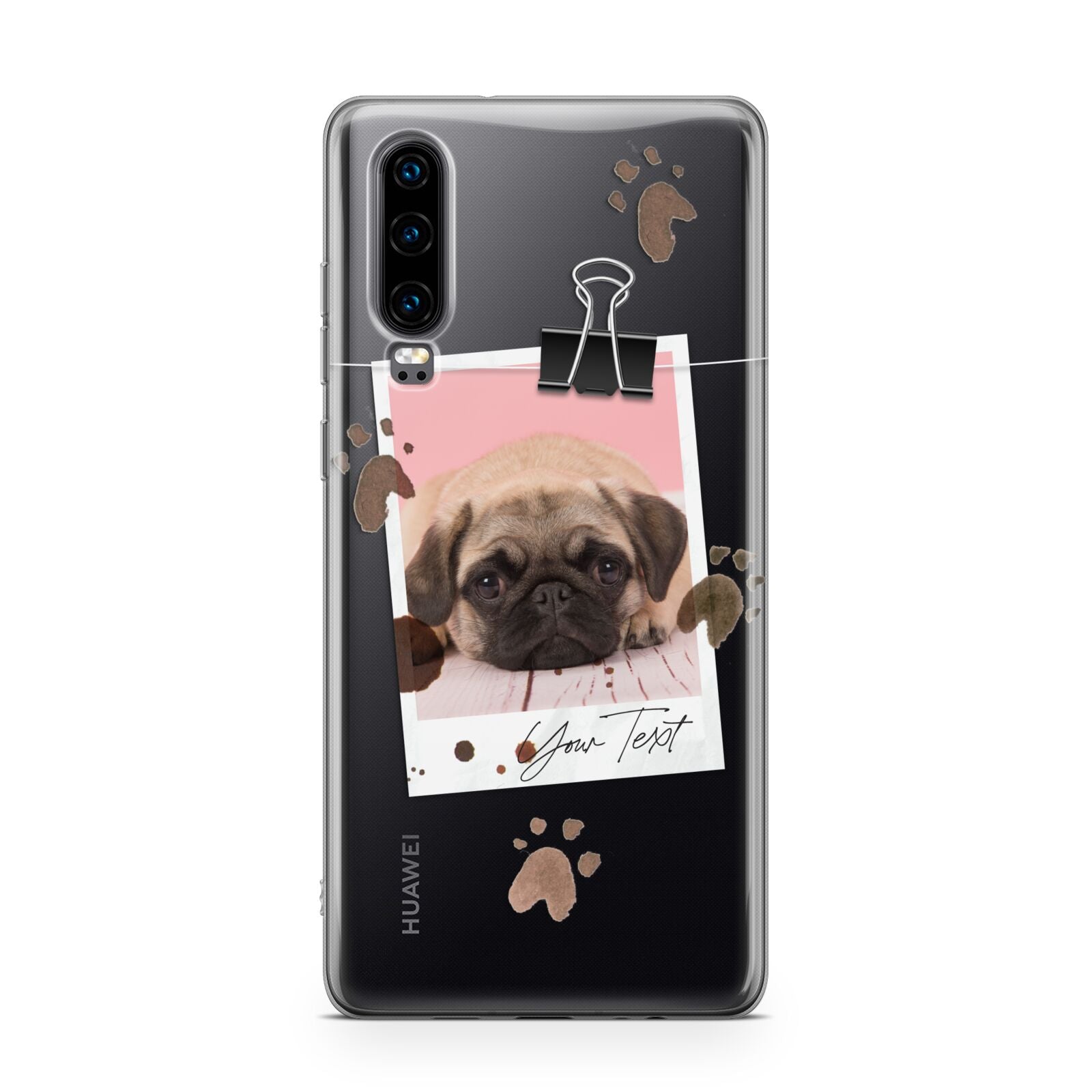 Custom Dog Picture with Name Huawei P30 Phone Case