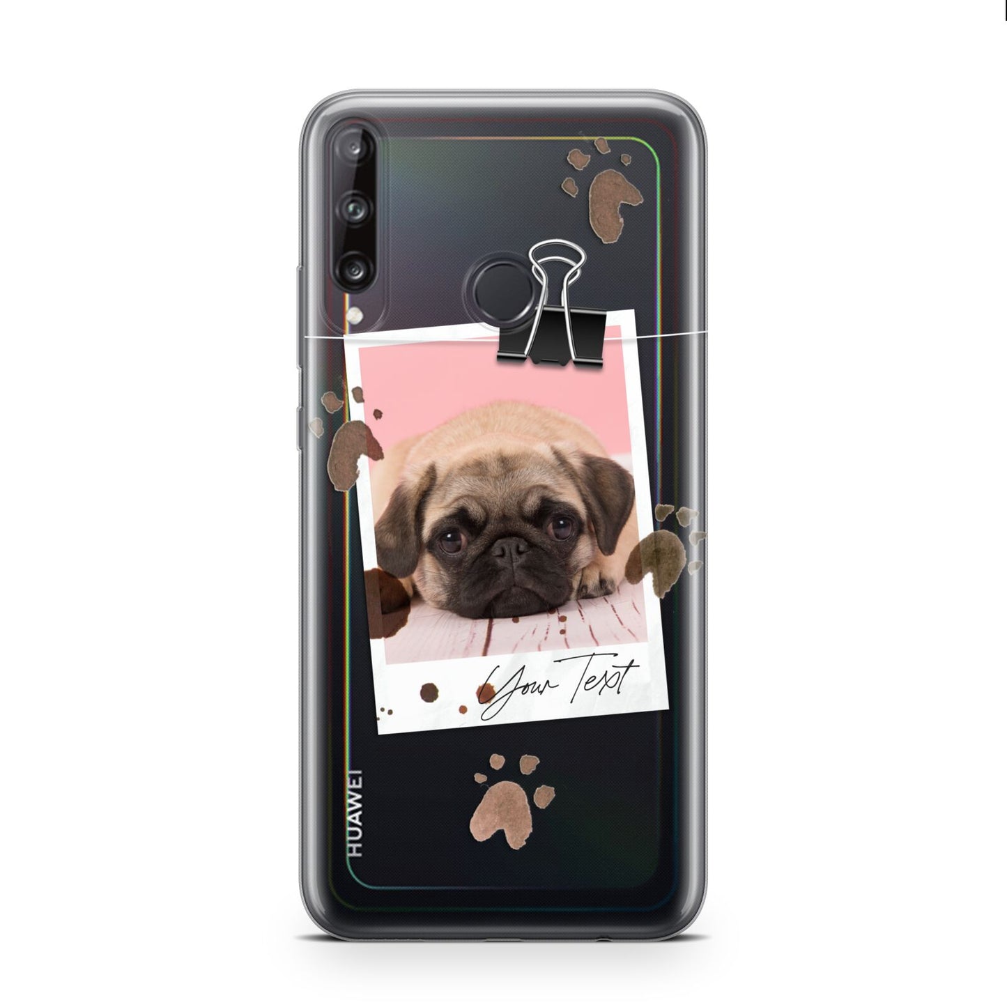 Custom Dog Picture with Name Huawei P40 Lite E Phone Case