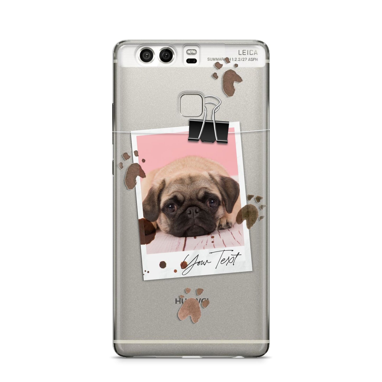 Custom Dog Picture with Name Huawei P9 Case