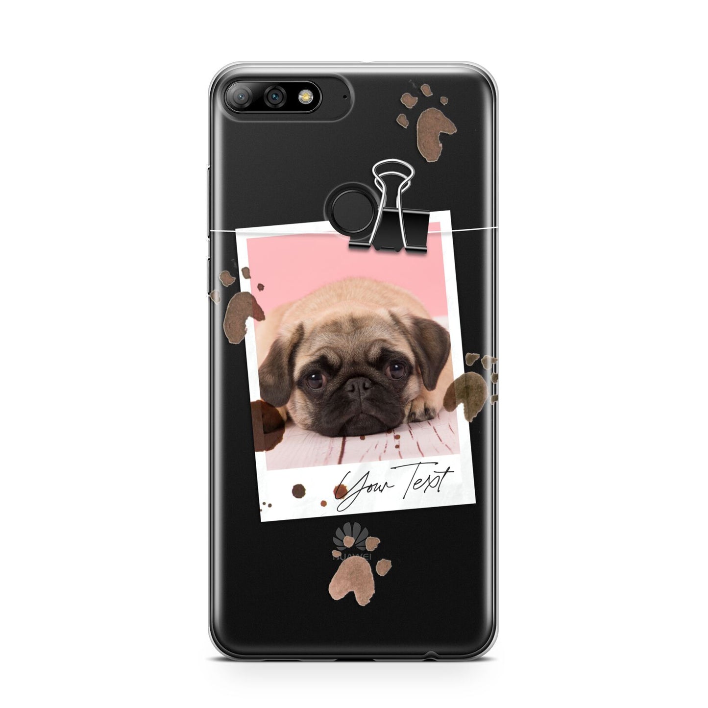 Custom Dog Picture with Name Huawei Y7 2018