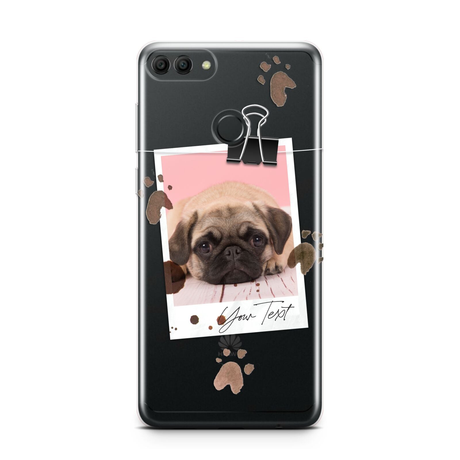 Custom Dog Picture with Name Huawei Y9 2018