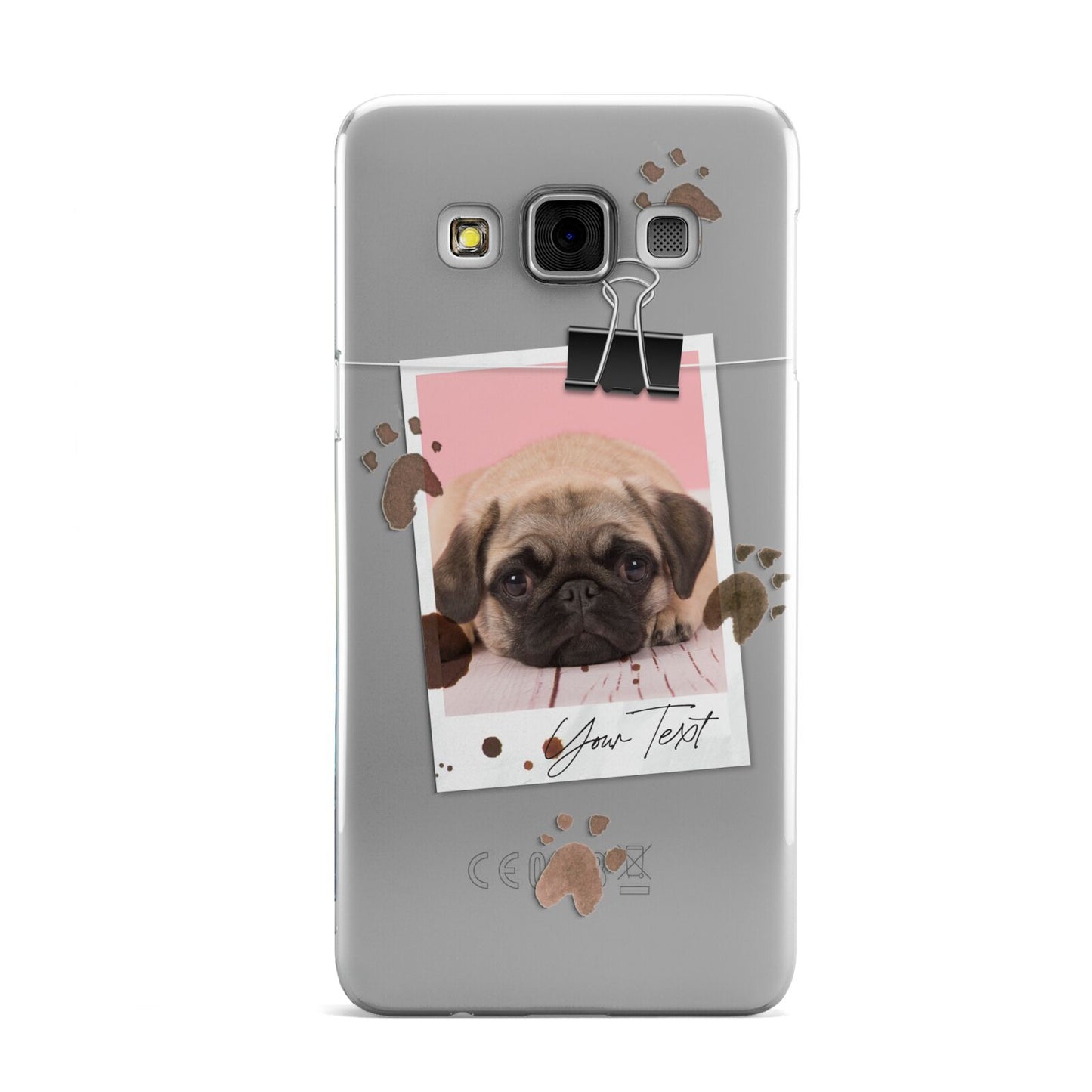 Custom Dog Picture with Name Samsung Galaxy A3 Case