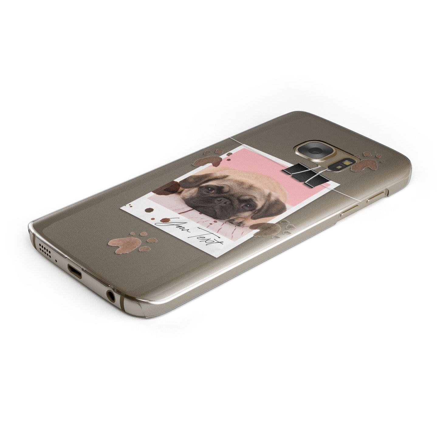 Custom Dog Picture with Name Samsung Galaxy Case Bottom Cutout