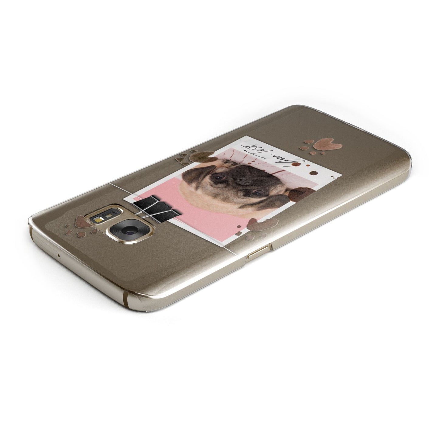 Custom Dog Picture with Name Samsung Galaxy Case Top Cutout