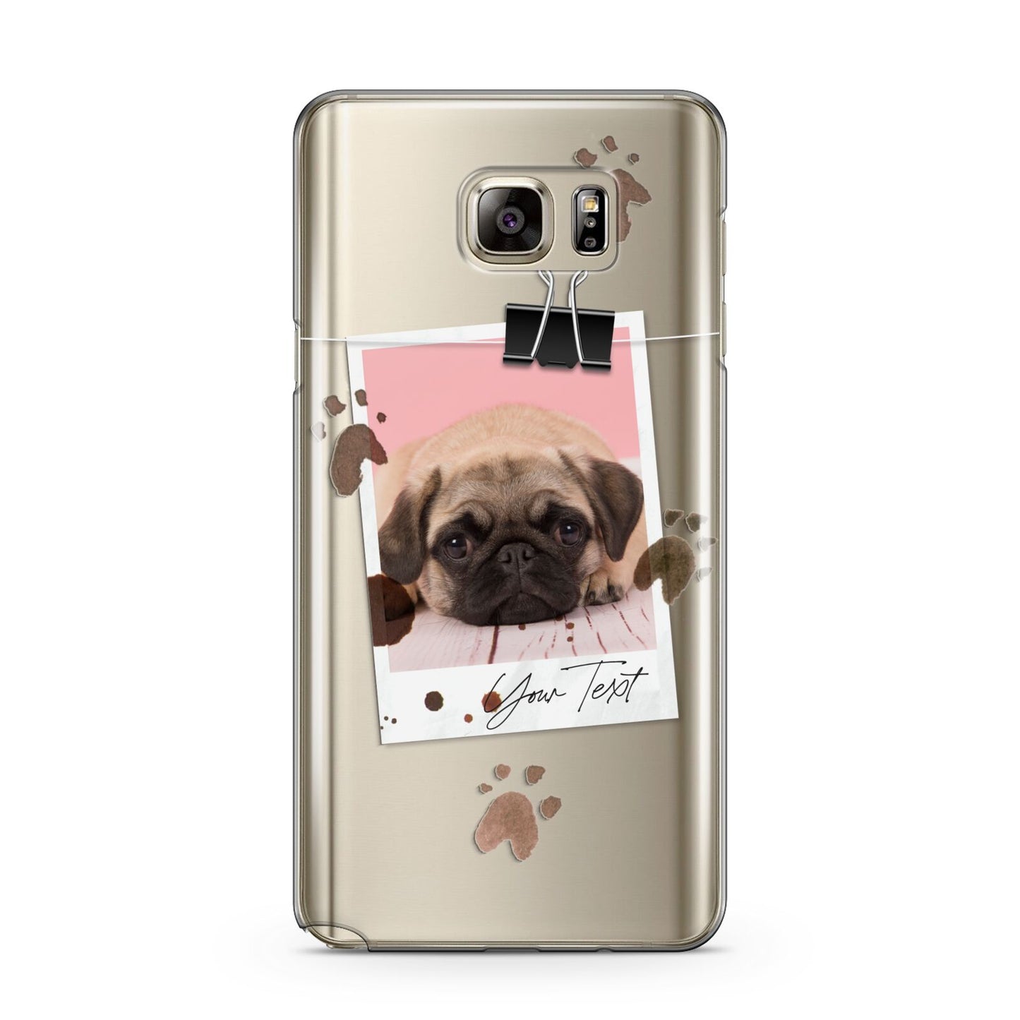 Custom Dog Picture with Name Samsung Galaxy Note 5 Case