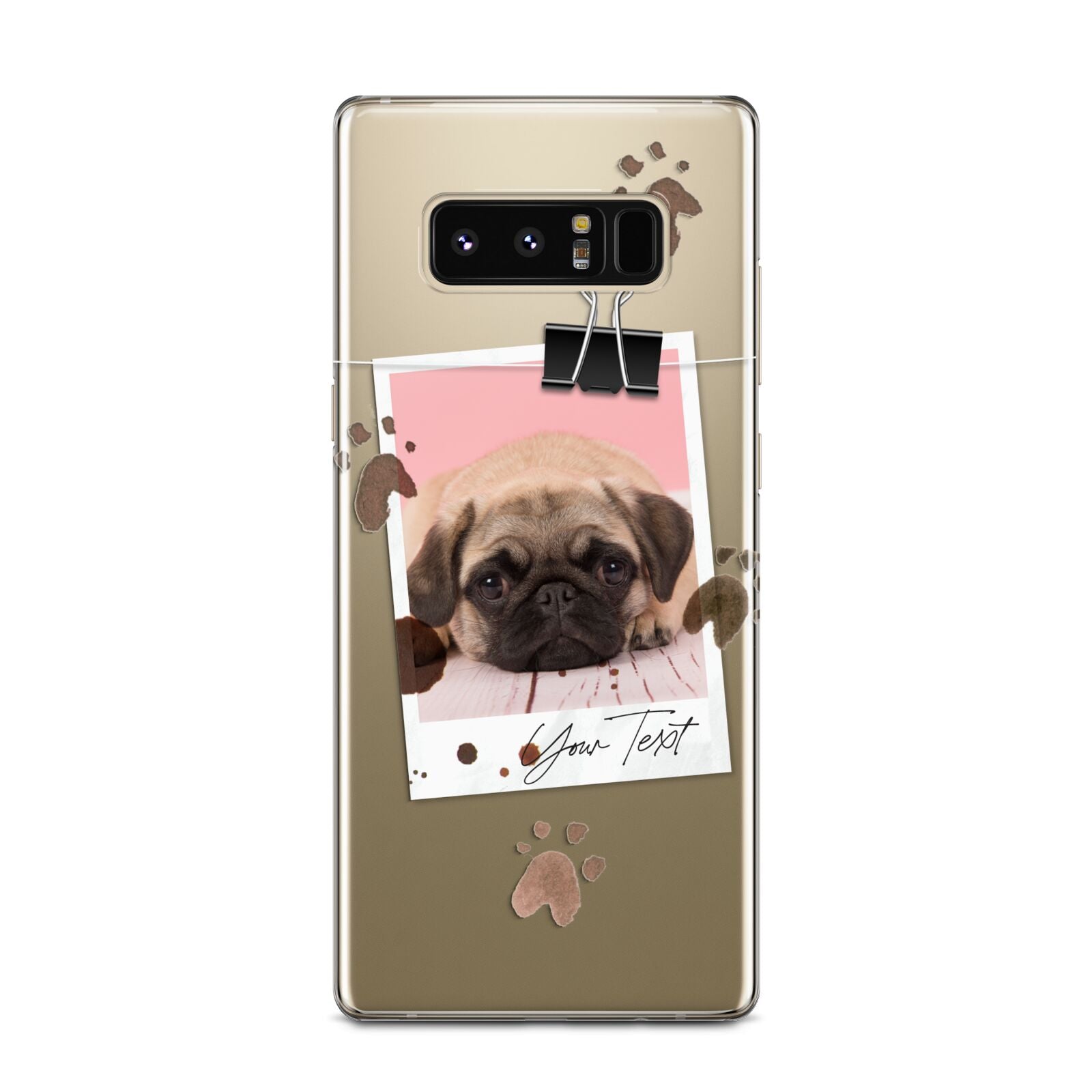 Custom Dog Picture with Name Samsung Galaxy Note 8 Case