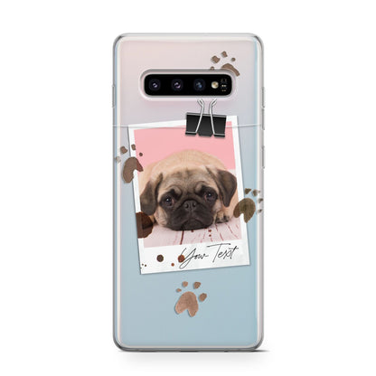 Custom Dog Picture with Name Samsung Galaxy S10 Case