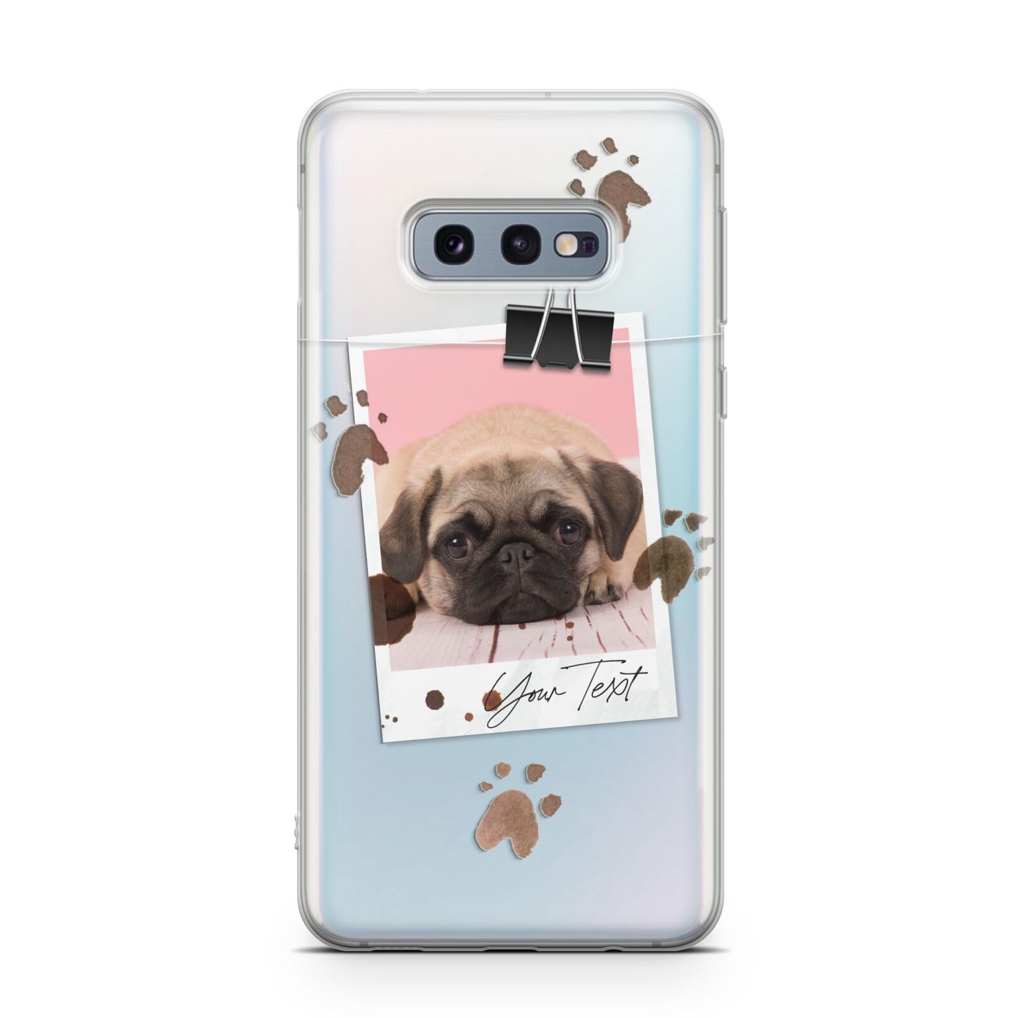 Custom Dog Picture with Name Samsung Galaxy S10E Case