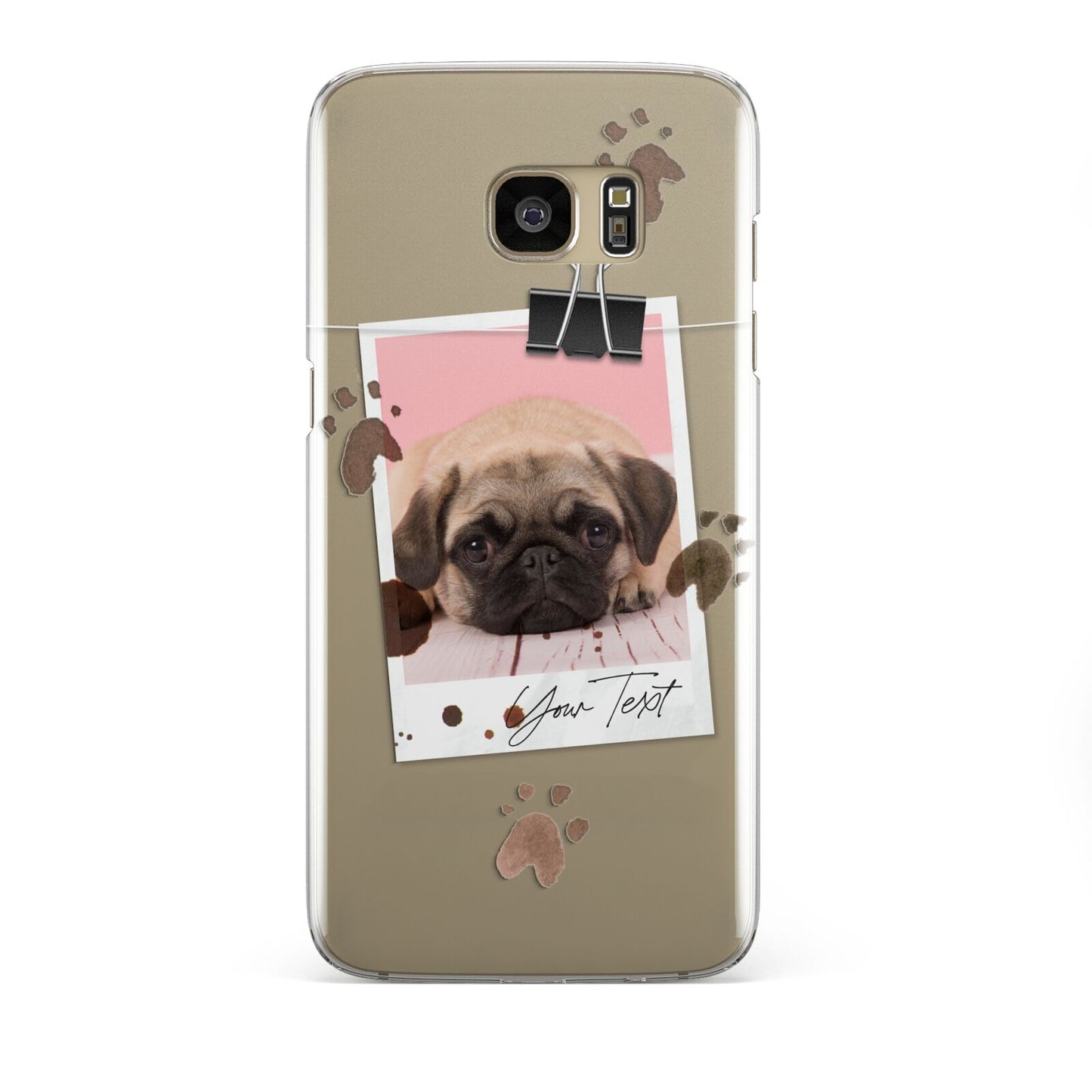 Custom Dog Picture with Name Samsung Galaxy S7 Edge Case