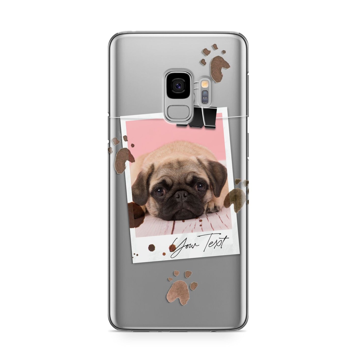 Custom Dog Picture with Name Samsung Galaxy S9 Case