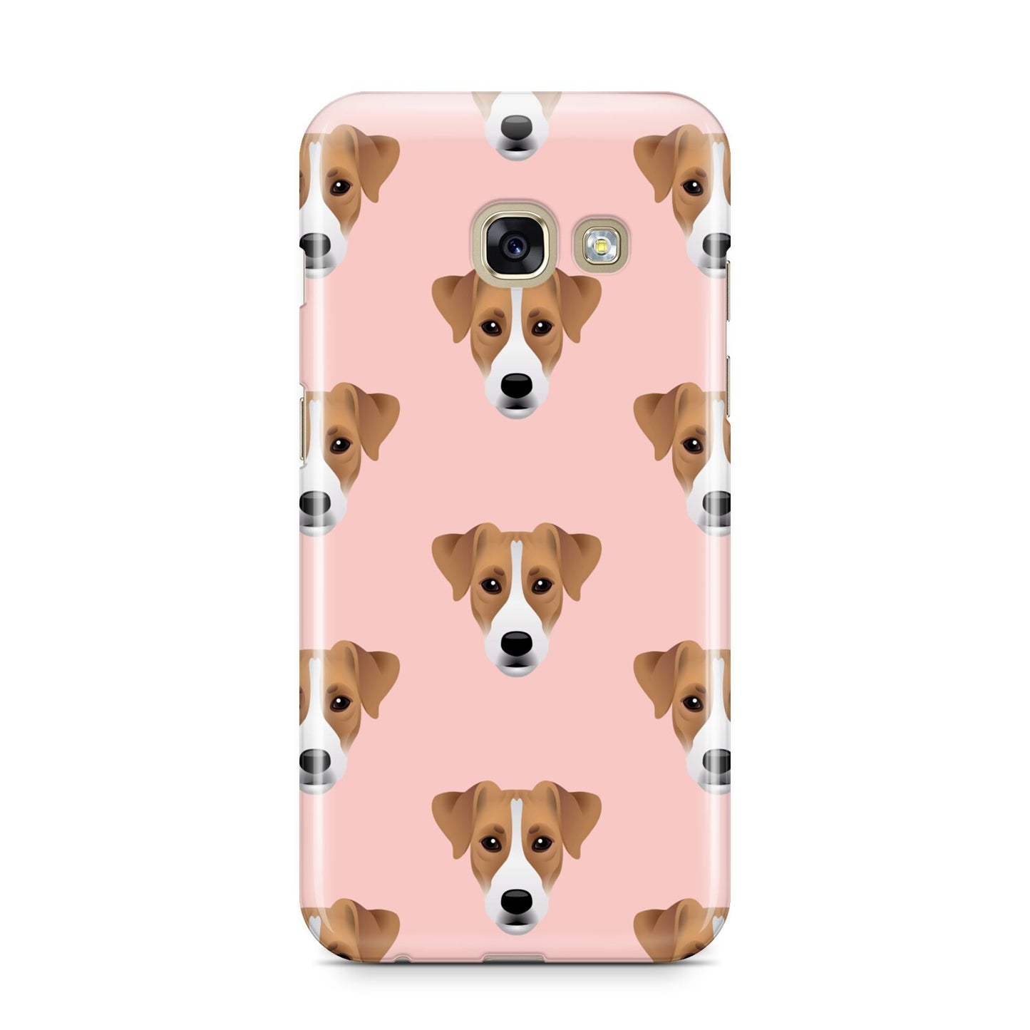 Custom Dog Samsung Galaxy A3 2017 Case on gold phone