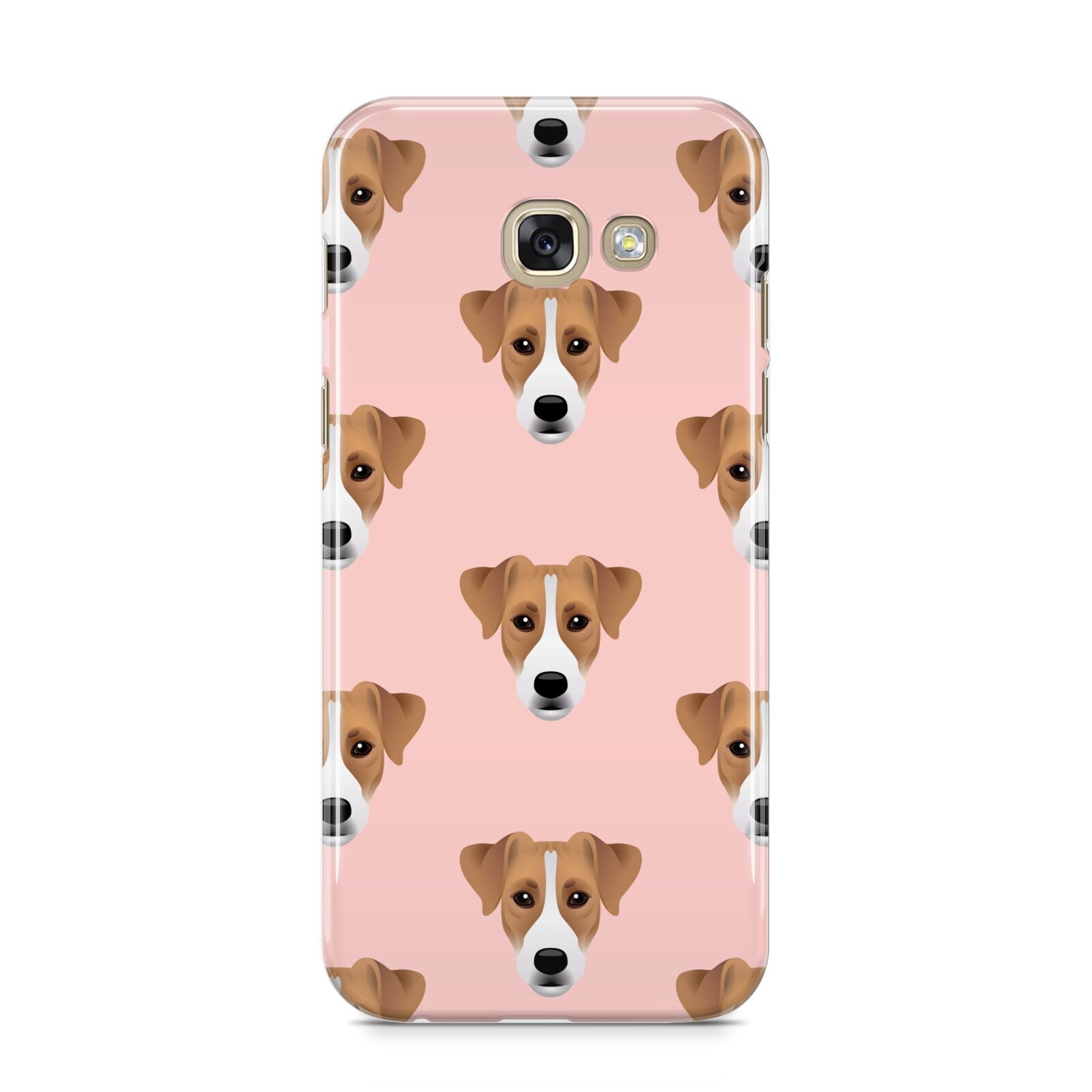 Custom Dog Samsung Galaxy A5 2017 Case on gold phone