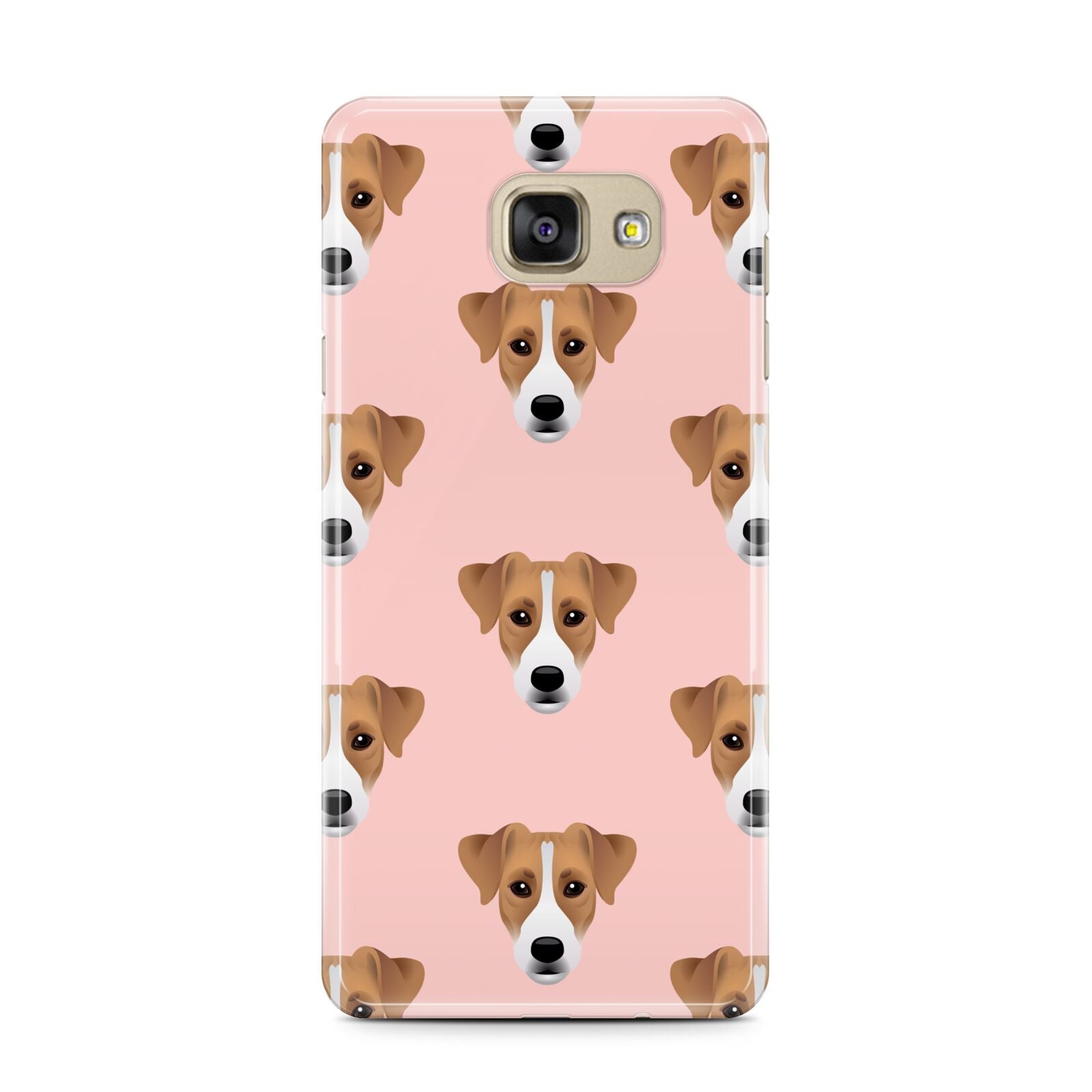 Custom Dog Samsung Galaxy A7 2016 Case on gold phone